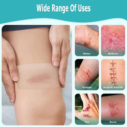 Hydrocolloid Roll for Wound Care Hydrocolloid Patch Bandages with Self-Adhesive, Bed Sore Bandages, Highly Absorbent